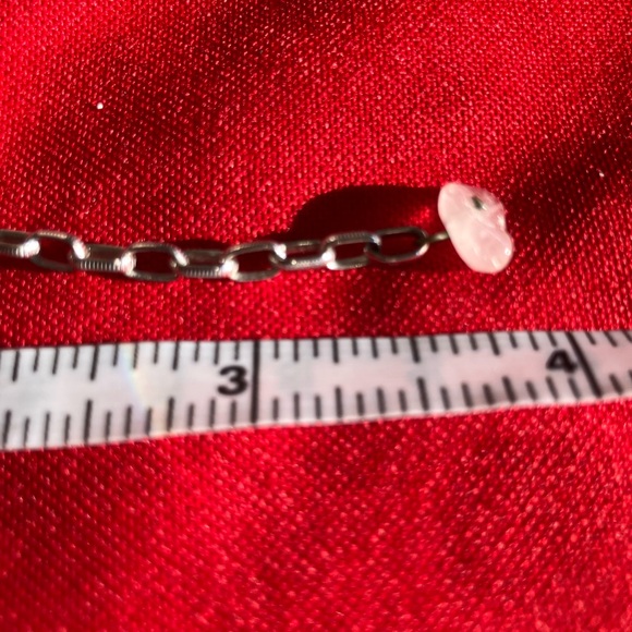 Pink Rose Quartz Pendant Necklace and Bracelet Set - Picture 6 of 16